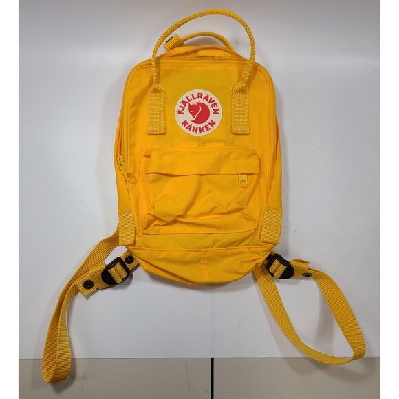 NEW Fjallraven Kanken Mini Backpack Sun Yellow Lightweight Nylon - Picture 1 of 7